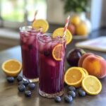 Blueberry Peach Hibiscus Lemonade