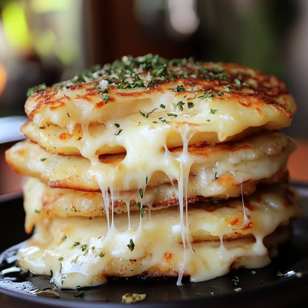 Cheesy potato pancakes.
