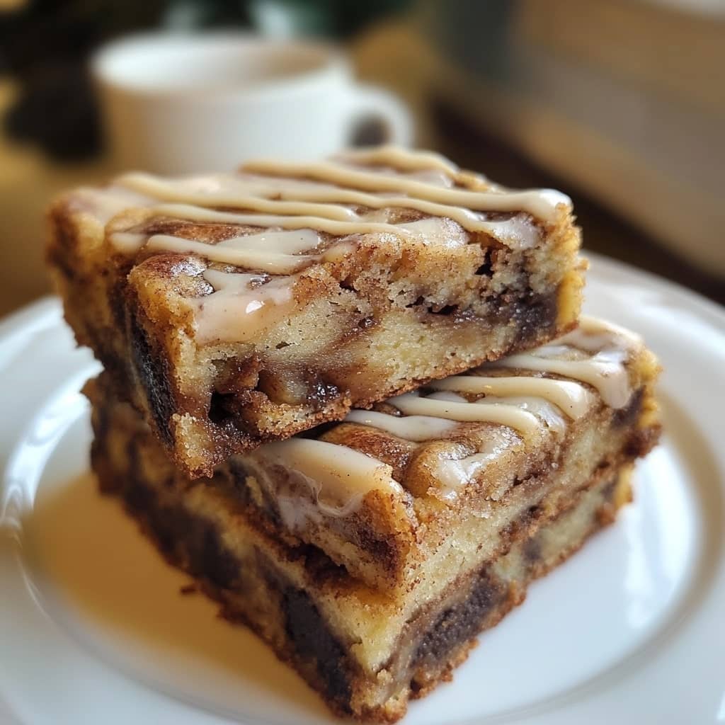 Cinnamon Roll Blondies