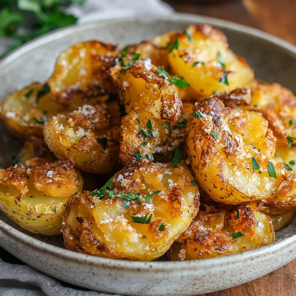 Crispy Smashed Potatoes - A Delicious and Easy Vegan Side Dish Recipe