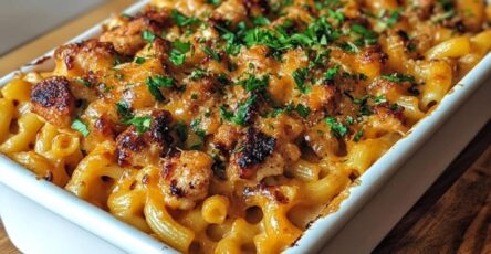 High Protein Honey BBQ Chicken Mac & Cheese