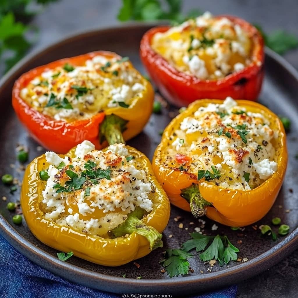Stuffed peppers with feta