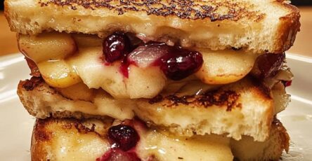 Brie, Apple and Cranberry Grilled Cheese
