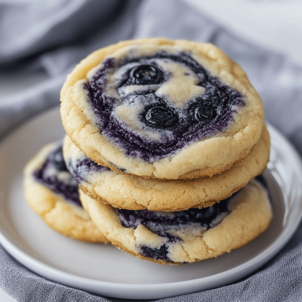 Easy Blueberry Cheesecake Swirl Cookie Recipe
