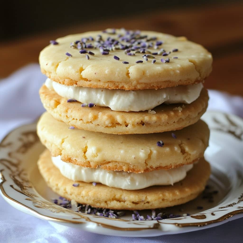 Lemon Lavender Sandwich Cookies Recipe