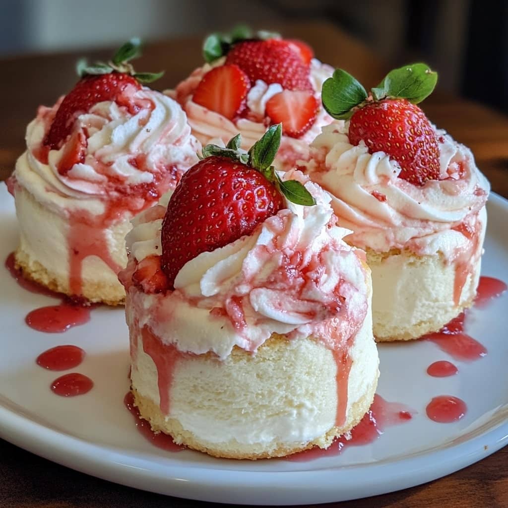 Sweet Strawberry Shortcake Cheesecake Rolls