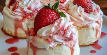 Sweet Strawberry Shortcake Cheesecake Rolls