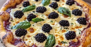 Blackberry Basil Ricotta Pizza
