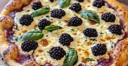 Blackberry Basil Ricotta Pizza