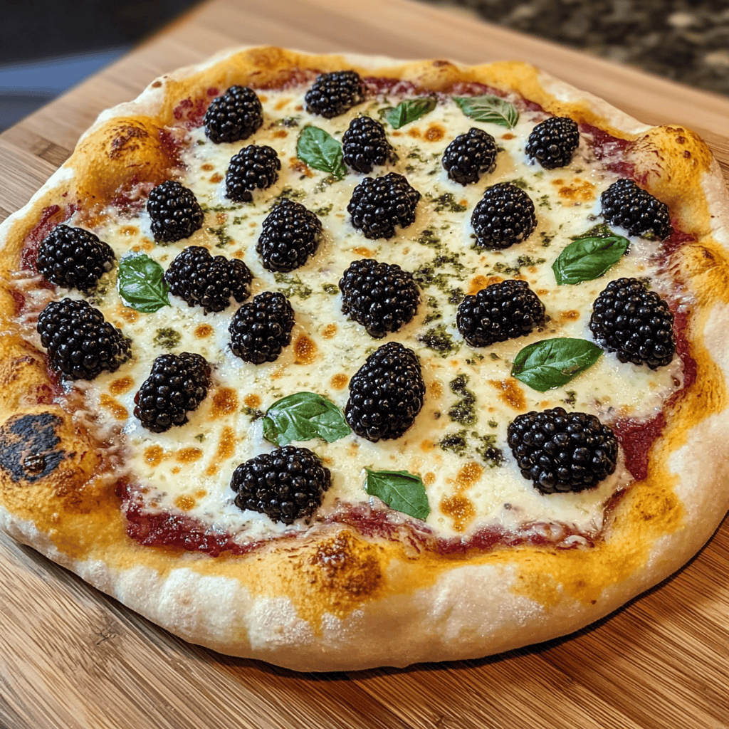 Blackberry Basil Ricotta Pizza