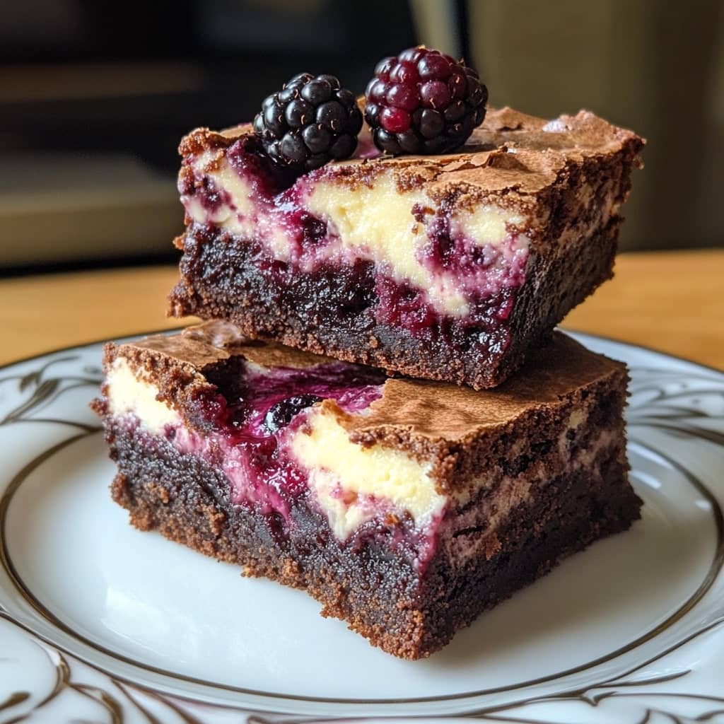 Blackberry Cheesecake Brownies