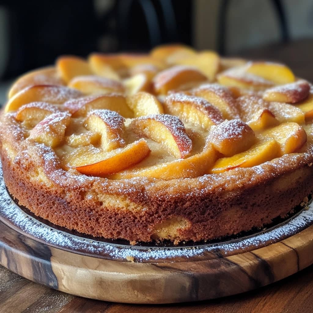 Brown Sugar Peach Cak