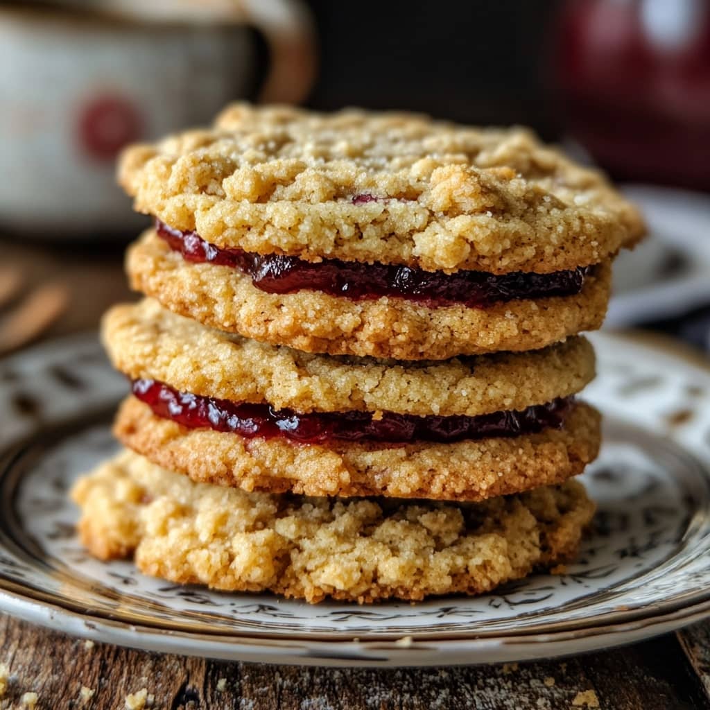 Buttery Raspberry Crumble Cookies with a Sweet Jam Filling: A Treat That’s Hard to Resist