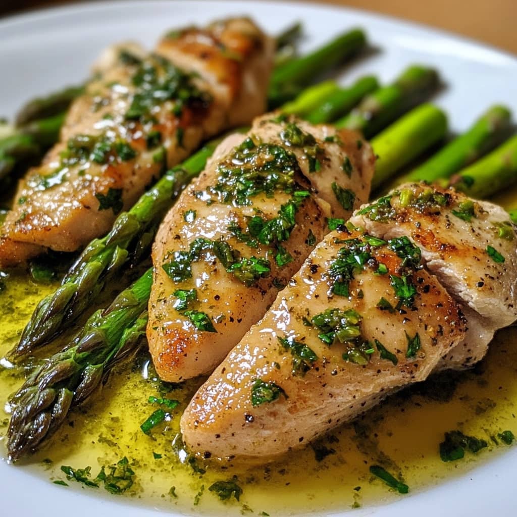 Caesar Chicken with Asparagus