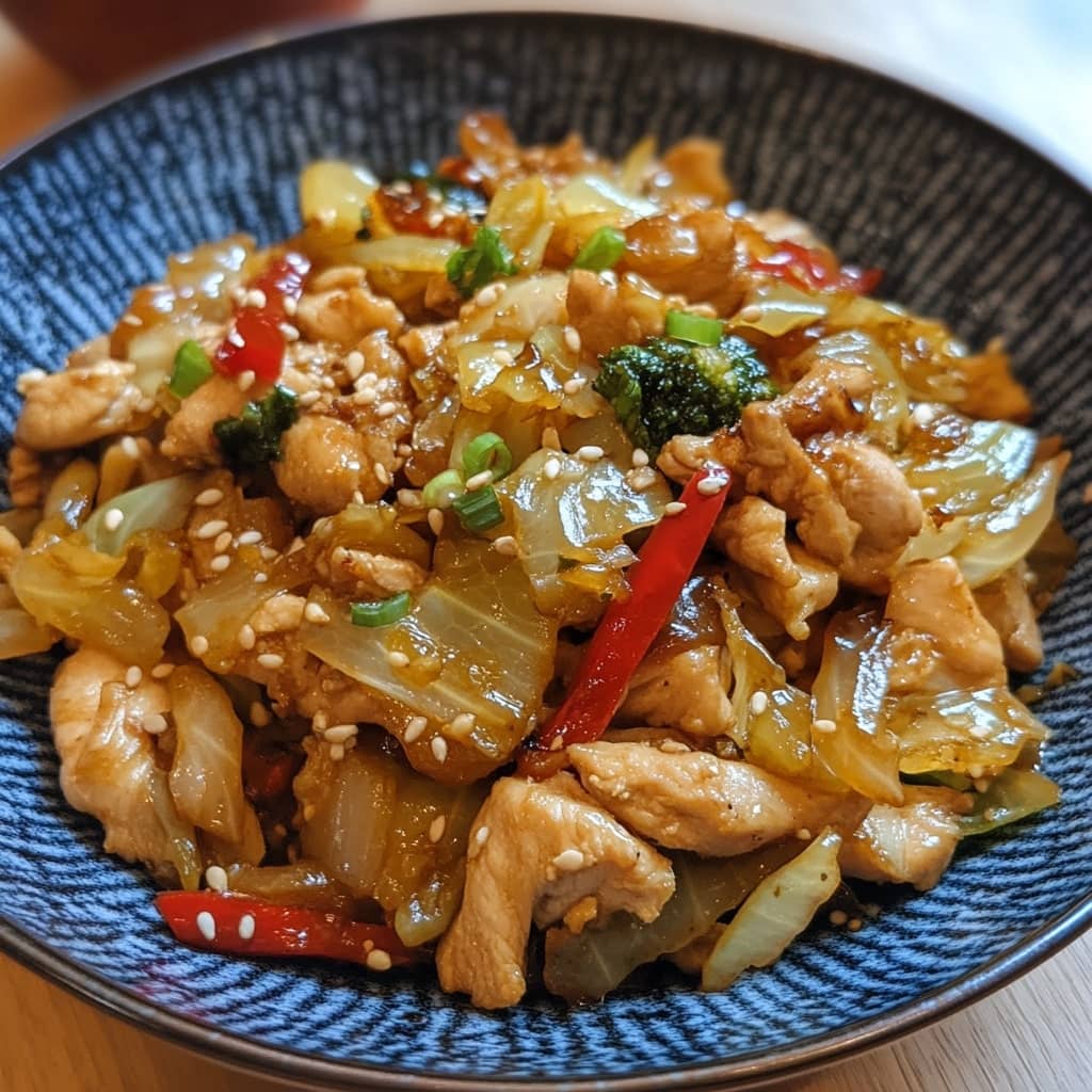 Chinese Chicken Cabbage Stir-Fry