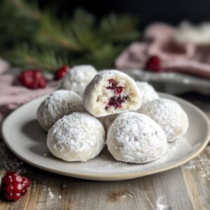 Cranberry Orange Snowball Cookies