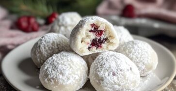 Cranberry Orange Snowball Cookies