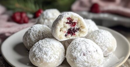 Cranberry Orange Snowball Cookies