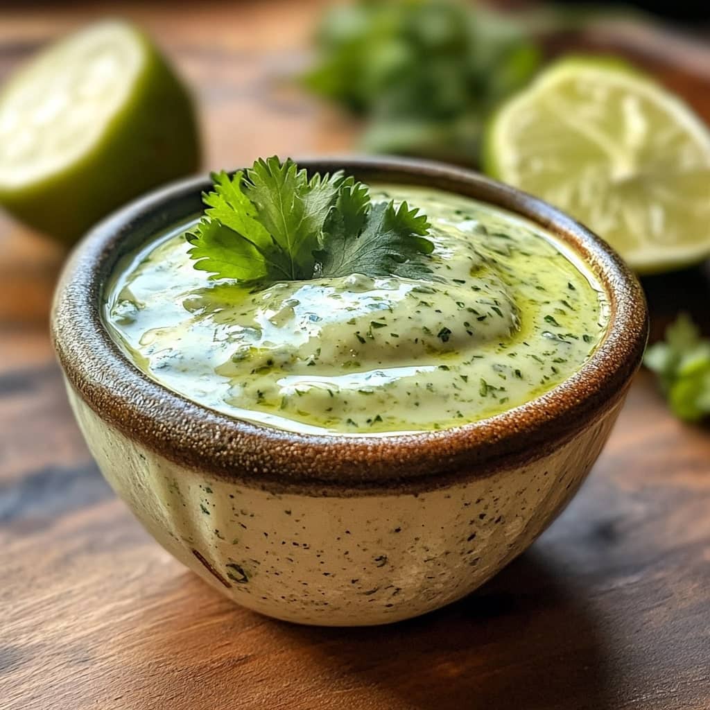 Creamy Garlic Lime Cilantro Sauce