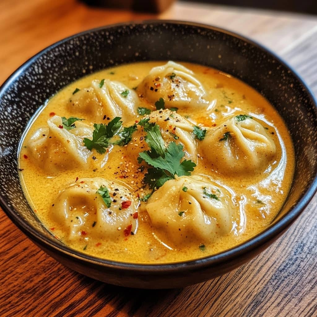 Delicious Curry Dumpling Soup