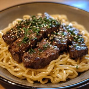 Garlic Butter Steak Lightning Noodles