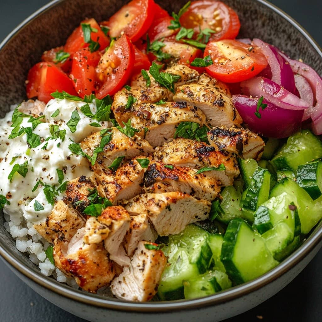 Low-Carb & Keto Greek Chicken Bowls