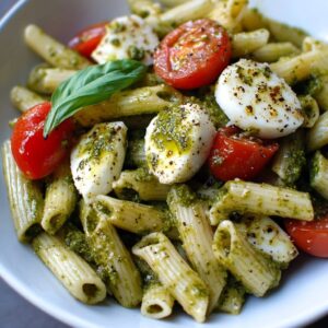 Pesto Caprese Pasta Salad