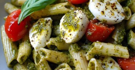 Pesto Caprese Pasta Salad