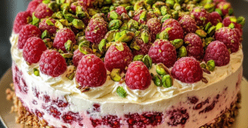 Raspberry Pistachio Cake