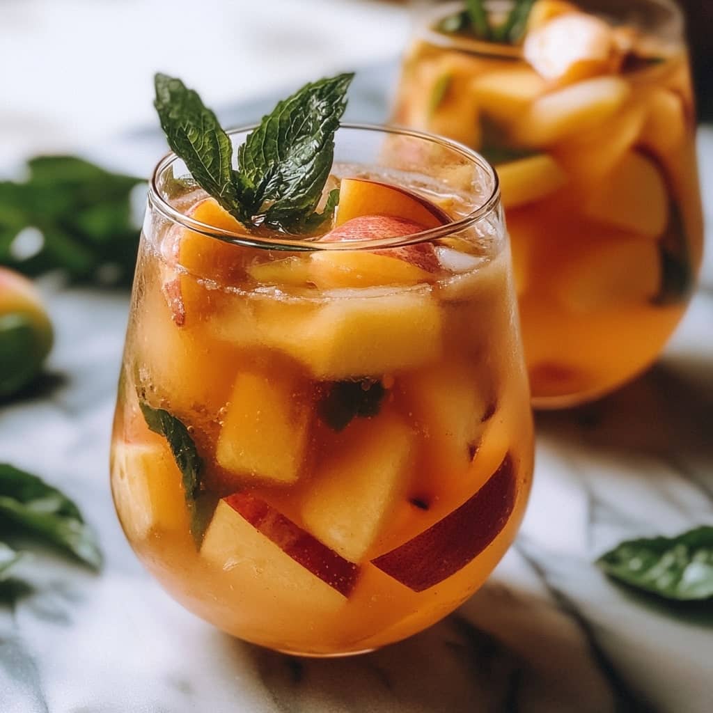 Refreshing Peach Sangria