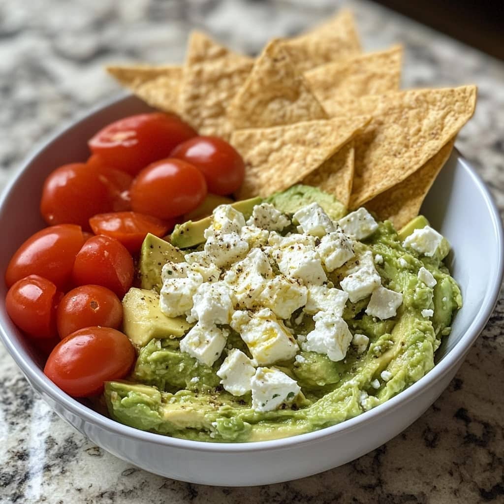 Seriously Addicting Avocado Feta Dip