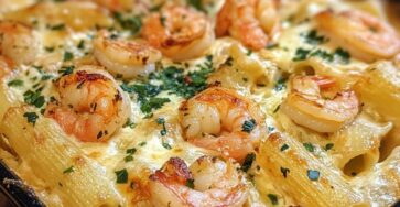 Shrimp Scampi Pasta Bake