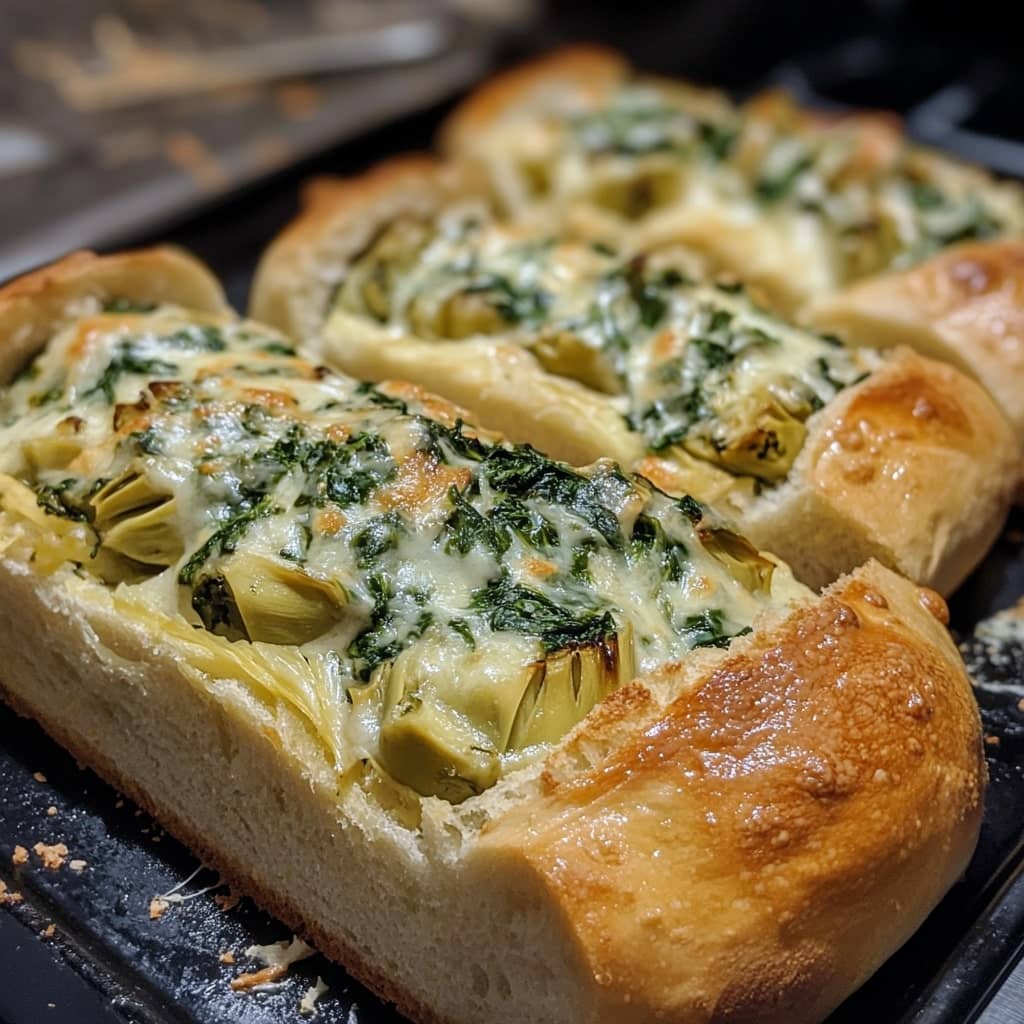 Spinach and Artichoke Stuffed Bread