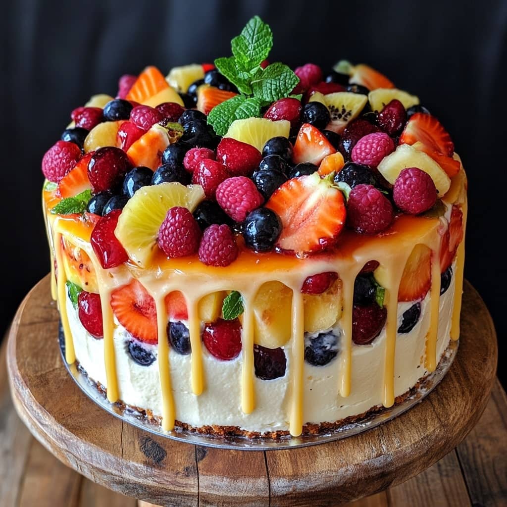 Summer Fruit Sangria Cake Recipe
