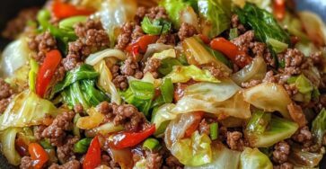Chinese Ground Beef and Cabbage Stir-Fry