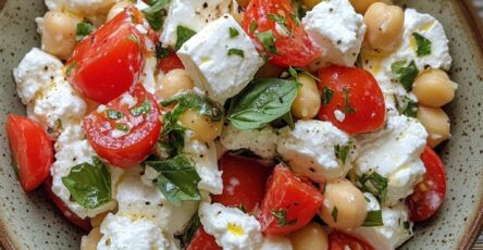 Cottage Cheese and Chickpeas Salad