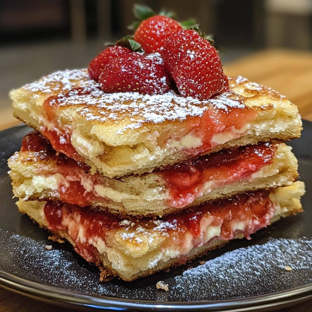 Fried Strawberry Cheesecake Sandwiches