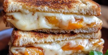 Honey Peach White Cheddar Grilled Cheese Sandwich