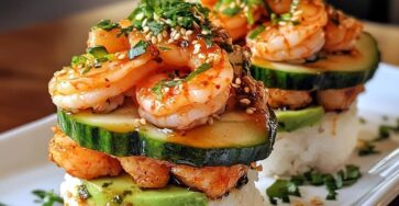 SPICY SHRIMP SUSHI STACKS