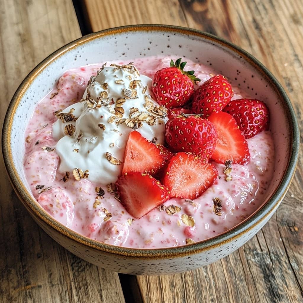 Strawberries and Cream Overnight Oats