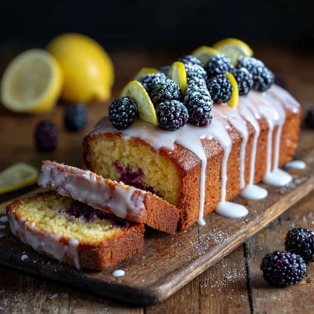 Blackberry Lemon Drizzle Cake
