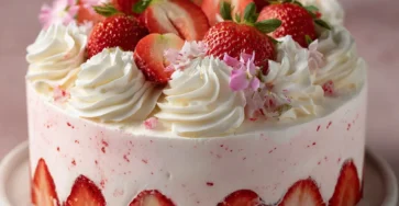 Fresh Strawberry Cream Cake
