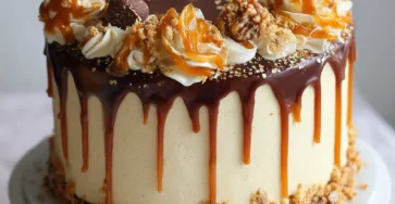 Gooey Caramel Drip Cake