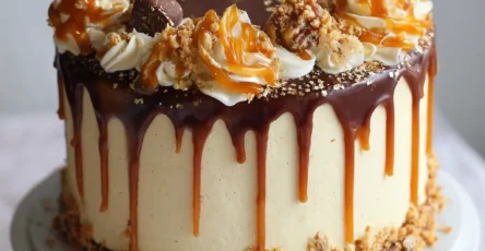 Gooey Caramel Drip Cake