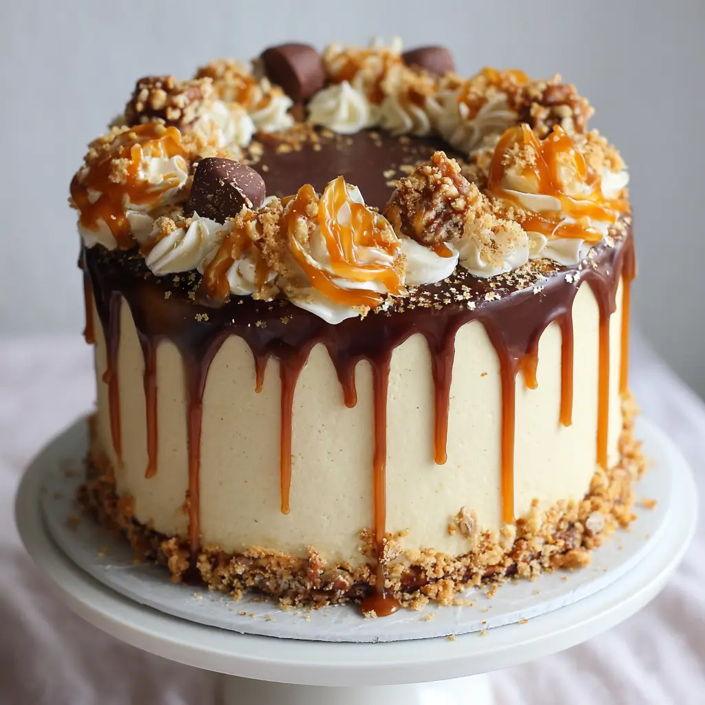 Gooey Caramel Drip Cake