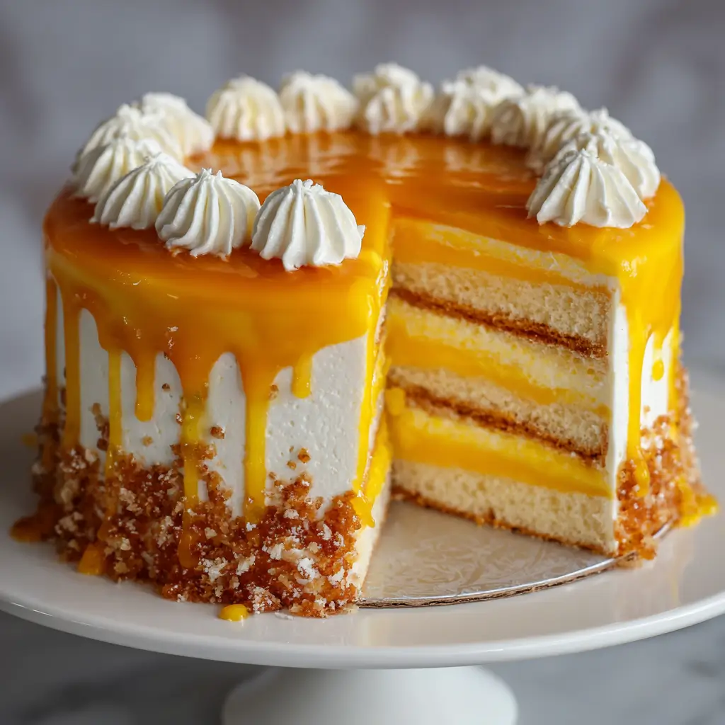 Mango Cream Layer Cake