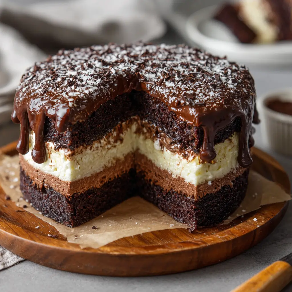 Triple-Layer Dark Chocolate Bliss