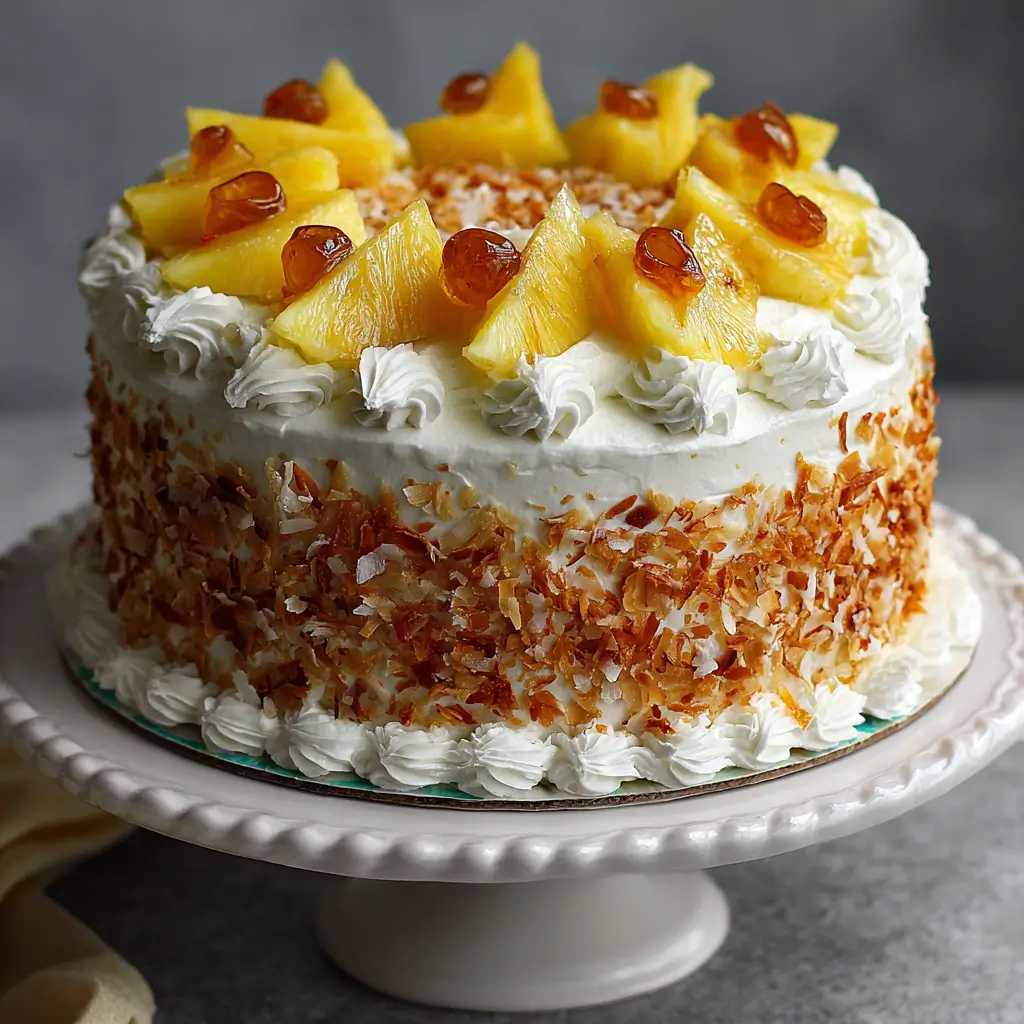 Tropical Coconut Pineapple Cake