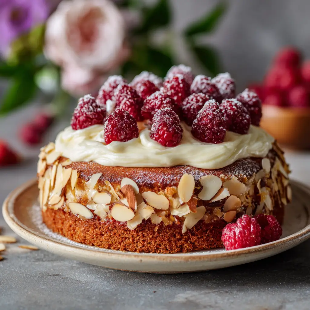 Almond Raspberry Cake