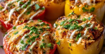 Buffalo Chicken Stuffed Peppers